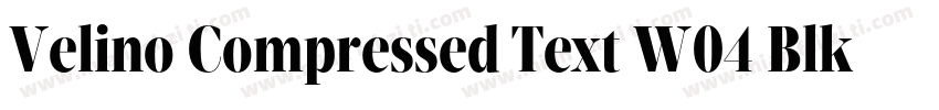 Velino Compressed Text W04 Blk字体转换